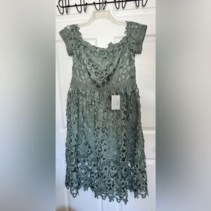 Nordstrom Bardot Crochet Dress Sage Green